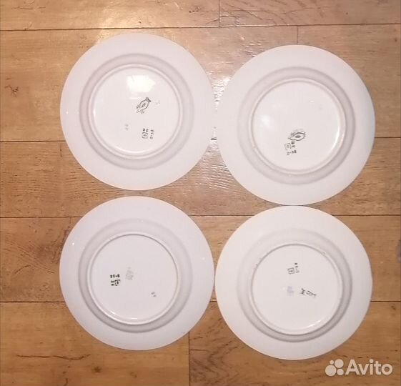 Тарелки 20 см Прокопьевский фарфоровый завод. 4 шт