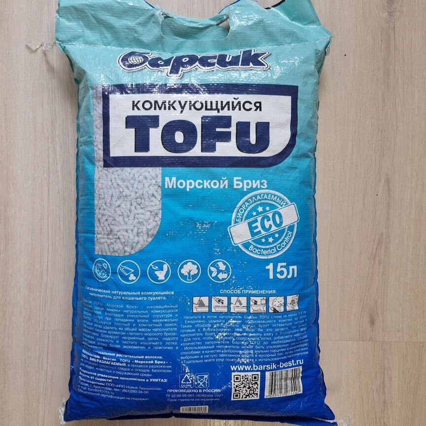 Наполнитель Tofu 15л