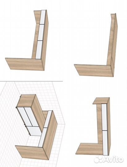 Стол угловой с тумбой