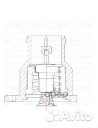 Термостат с ниж. крышкой для а/м ваз 1117-19 Ка