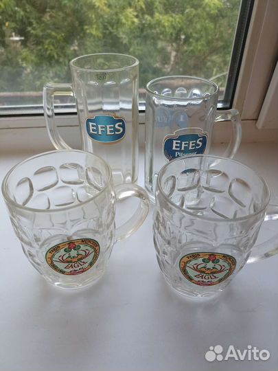Бокалы, рюмки, пивные кружки