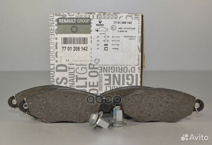 Колодки передние кангу 1 7701208142 renault