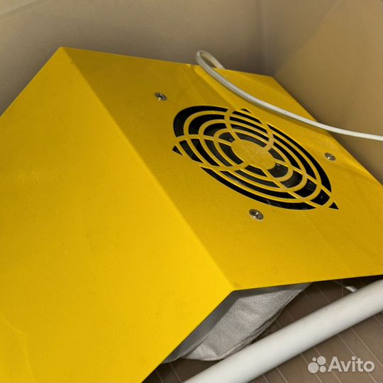 Вытяжка настольная для маникюра simply желтая 80вт