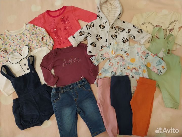 Комплект вещей на девочку до 62 68 см