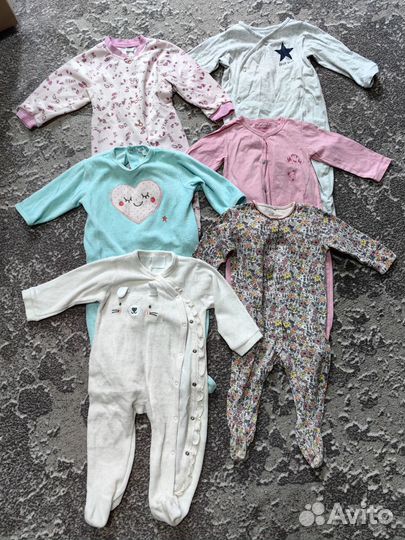 Большой пакет одежды для девочки 68-74