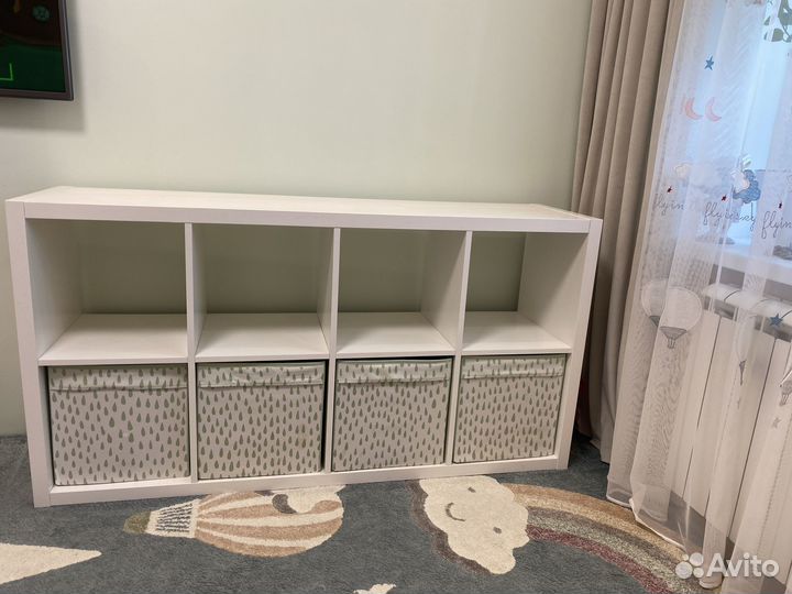 Стеллаж IKEA каллакс + короб дрён