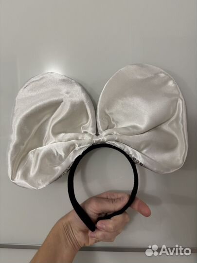 Ободок бантик с пайетками