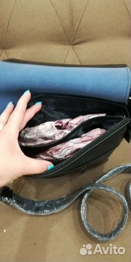 Сумка мужская из гладкой экокожи