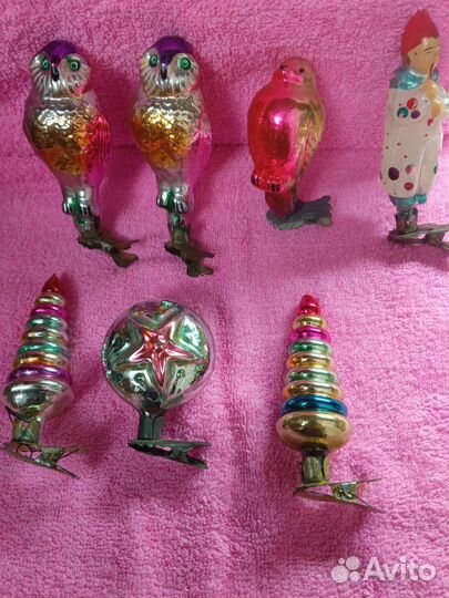 Елочные игрушки СССР на прищепке
