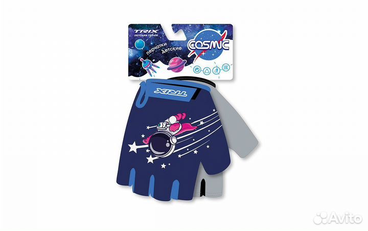 Перчатки trix nw Cosmic детск., 5XS, коротк. пальцы, гелев. вставки, дышащая лайкра/искусств. замша