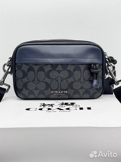 Мужская кожаная сумка coach