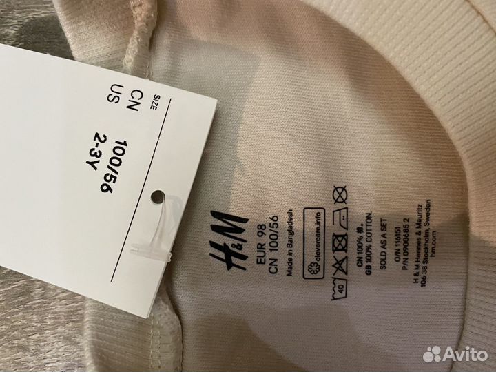 Костюм H&M для девочки новый 98