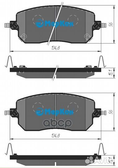 Колодки тормозные дисковые передние к-т haval J