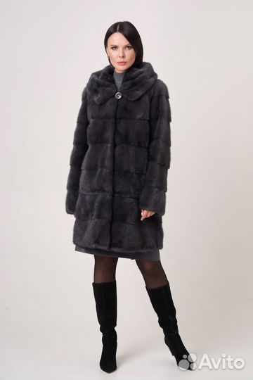 Шуба норковая с капюшоном 44 46