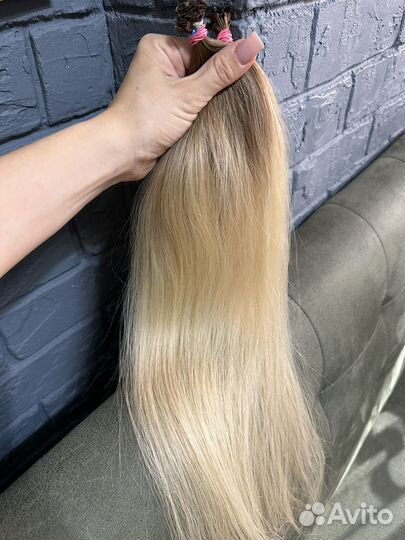 Волосы для наращивания омбре 60 см