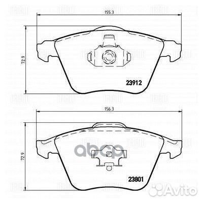 Колодки торм. для а/м Volvo S40 (04) /V40 (12)