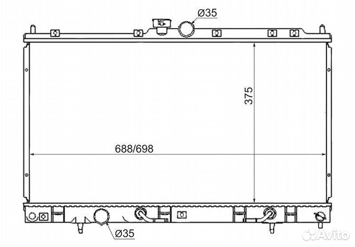 Митсубиси Лансер 9 радиатор охлаждения двигателя А