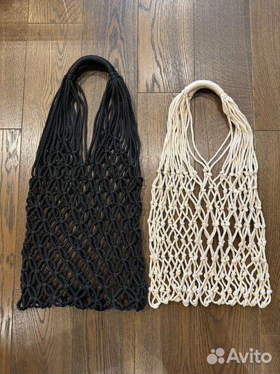 Сумка авоська вязаная