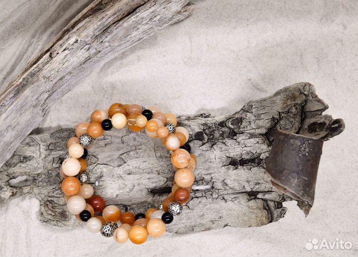 Браслет многорядный в стиле бохо,ручная работа