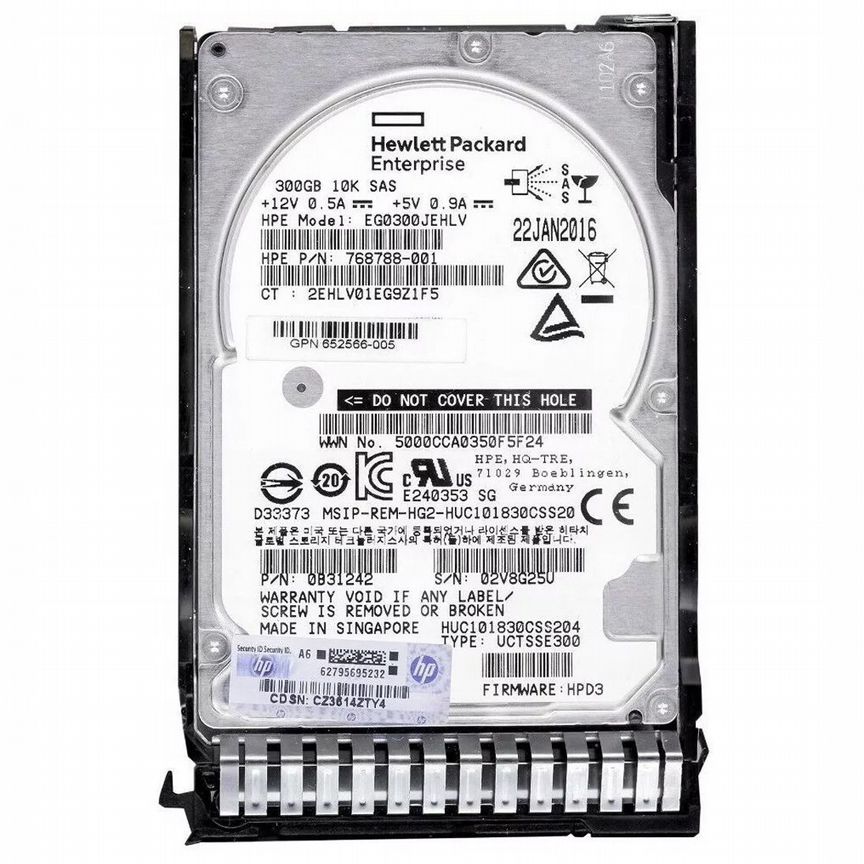 [EG0300JEHLV] Жесткий Диск Hp 300gb Sas 2,5" Hdd Eg0300jehlv