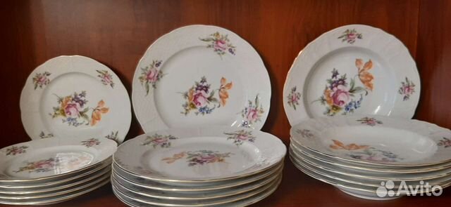 Набор тарелок 3 видов в чешскому сервизу