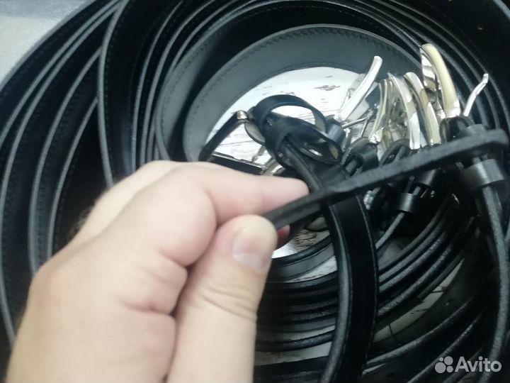 Ремень кожа 40 мм черный