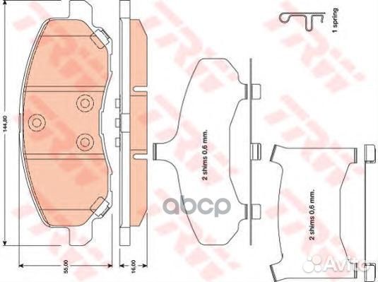 GDB4142 804 31 05191217AA колодки дисковые п