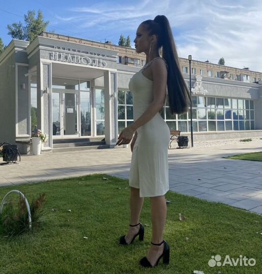 Накладной афро хвост волосы на резинке