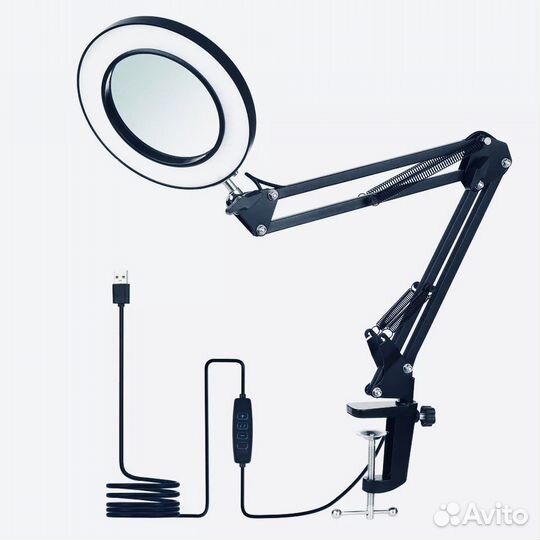 Лампа лупа настольная 8х кратная