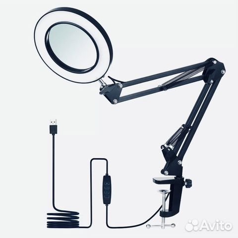 Лампа лупа настольная 8х кратная