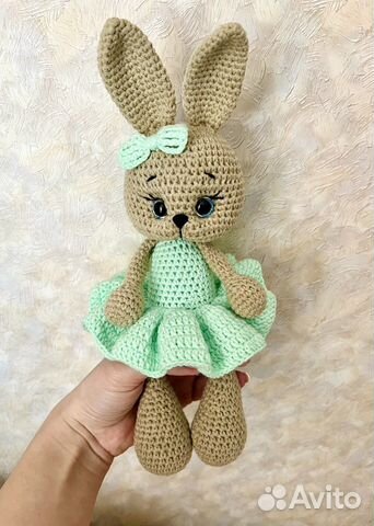Вязанные игрушки, зайка амигуруми