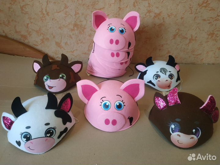 Шапки - маски животных - 30 видов