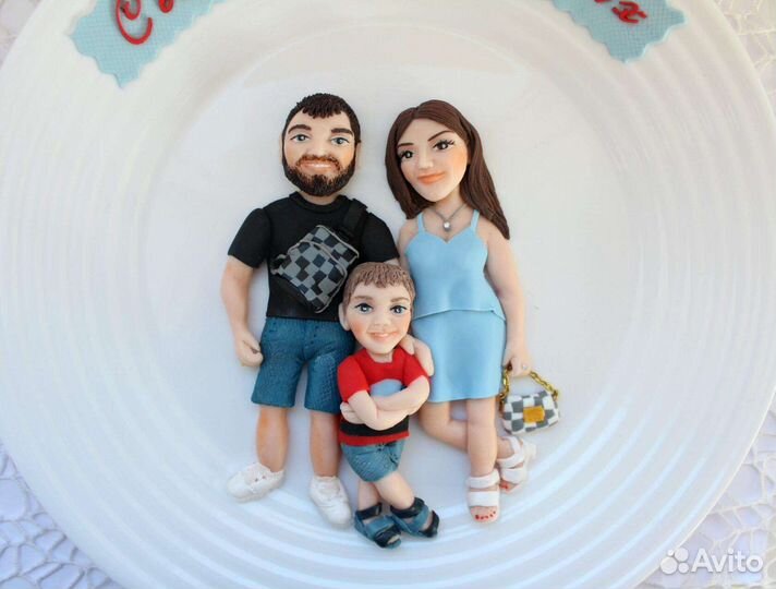 Семейная тарелка по фото