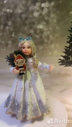 Ватные елочные игрушки ручной работы