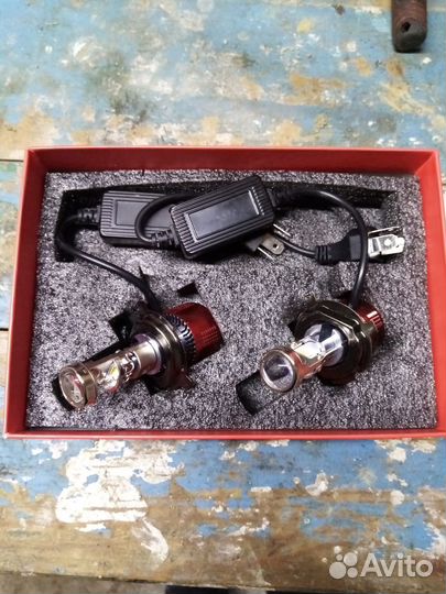 Лед лампы h4 с линзой