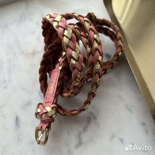 Женский ремень тонкий кожа