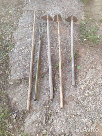 Тяпка мотыга окучники грабли вилы СССР бу