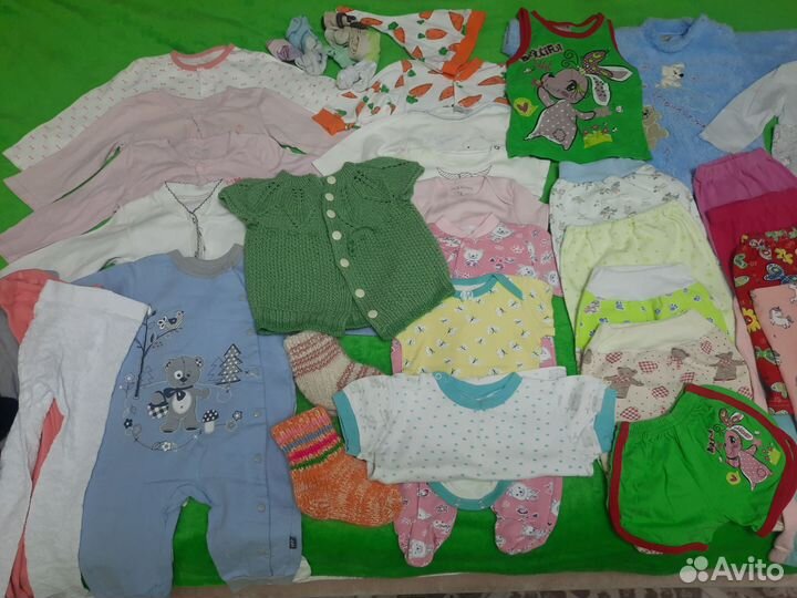 Вещи для девочки от 0 до 1 года пакетом