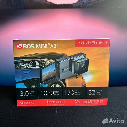 Видеорегистратор boss mini A31, Full HD, Микрофон (Арт.40826)
