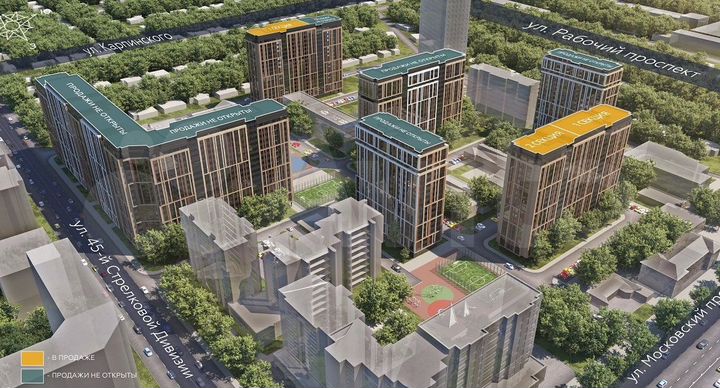 2-к. квартира, 61,1 м², 13/18 эт.