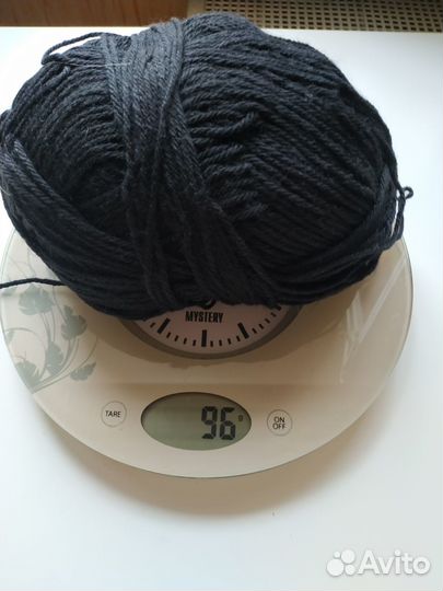 Нитки для вязания черные 500 г