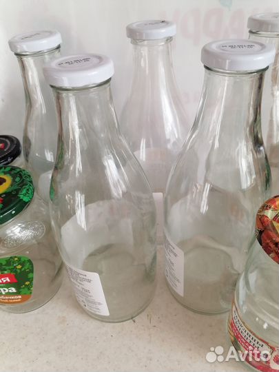 Бутылки и банки для консервации сока, вина фрукто