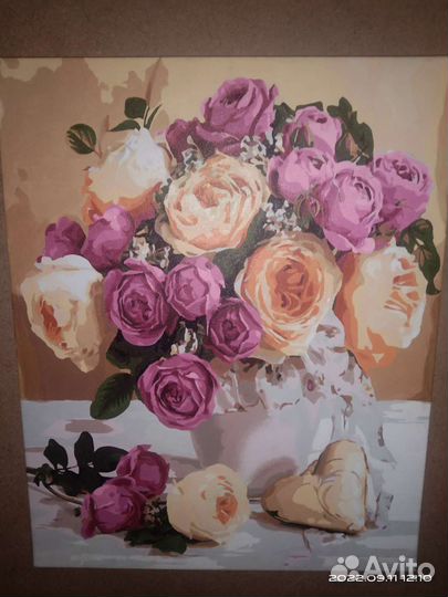 Картина акрил цветы
