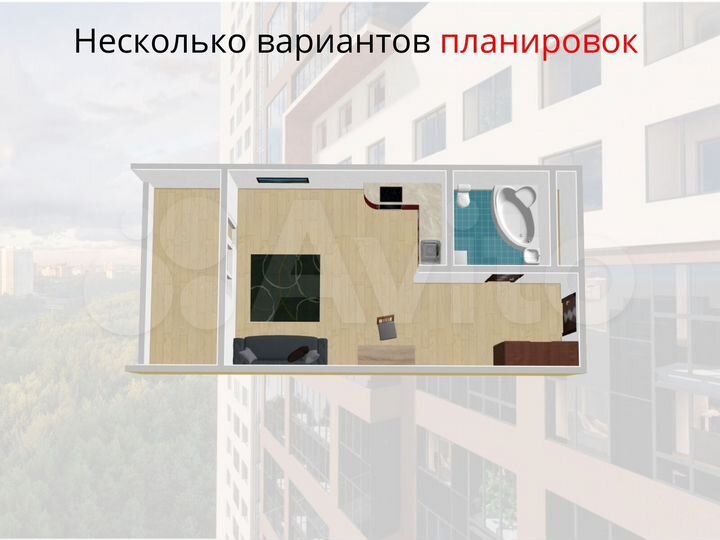 Квартира-студия, 22 м², 11/29 эт.