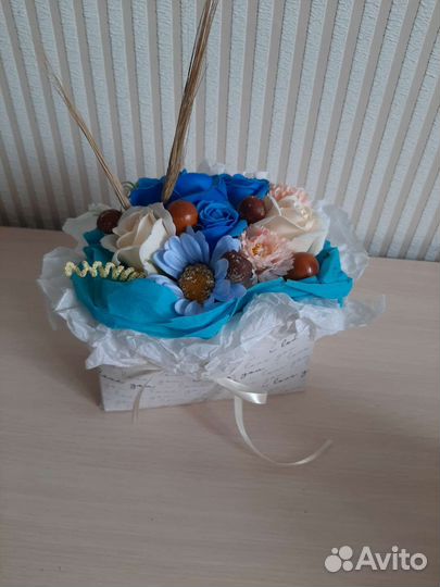 Букет цветов с мыла