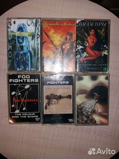 Аудиокассеты Nirvana, русский и зарубежный рок