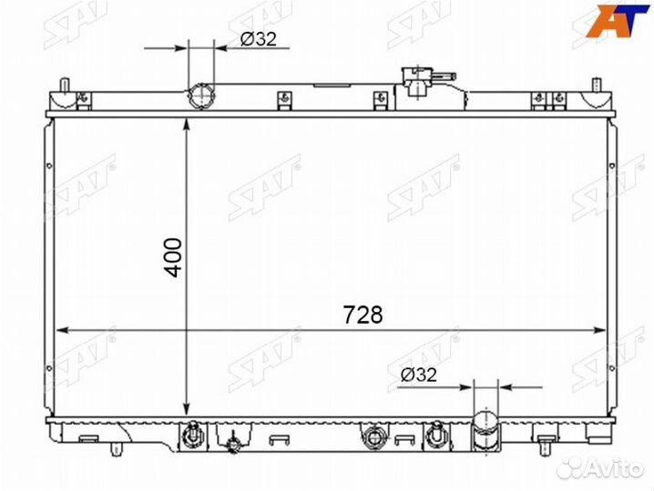 Радиатор охлаждения Хонда срв II / Элемент