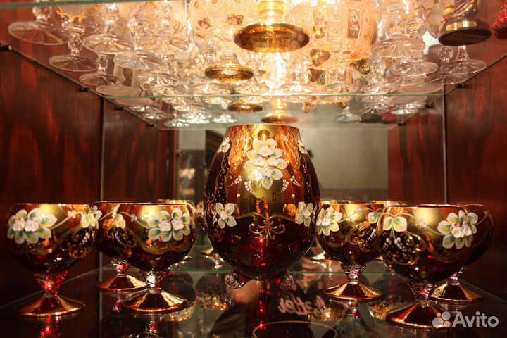 Сервиз, Богемское Стекло, Ваза Новые