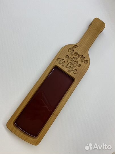 Сырная тарелка/менажница с эпоксидной смолой