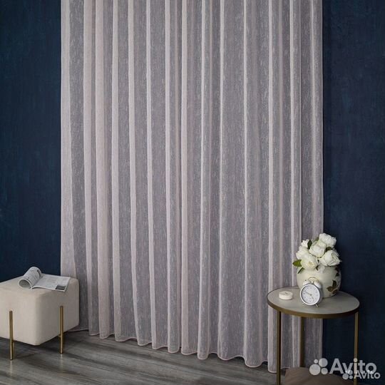 Тюль Селена пудра